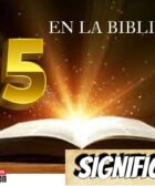 Que significa el numero 5 en la biblia